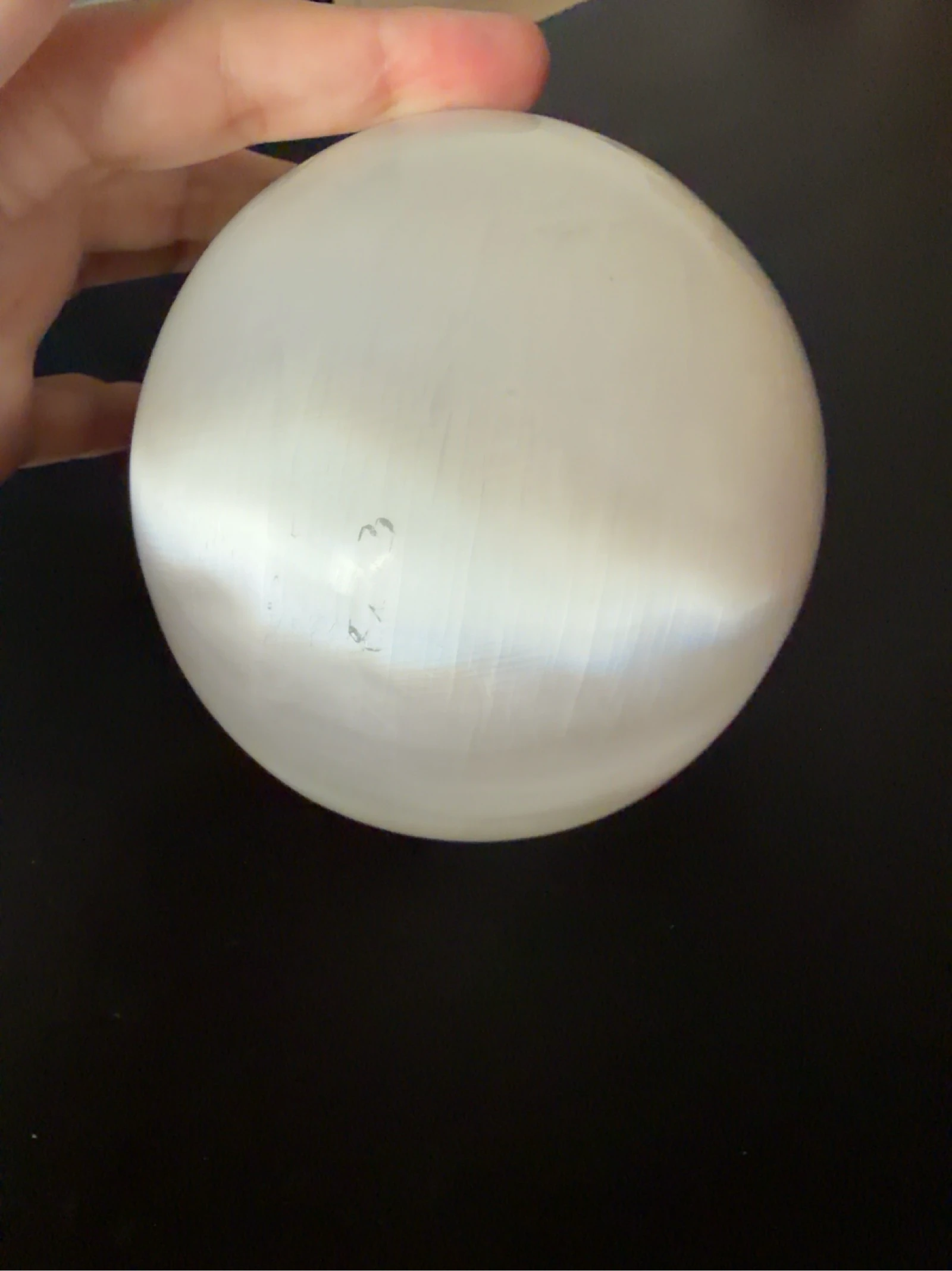 Natural White Selenite Sphere 2.01 kg | Large Size | Satin Spar – photo 2